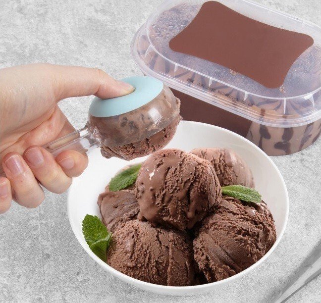 3 PK Simply Press Ice Cream Scoop Easy Release Scooping Ice Cream Sorbet Dessert
