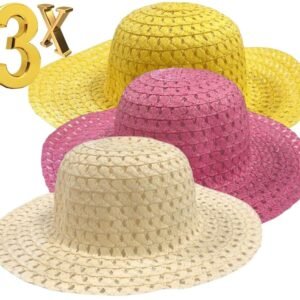 3Pcs Easter Bonnet Boys Girls Cowboy Style Hat To Decorate For Childrens Parades