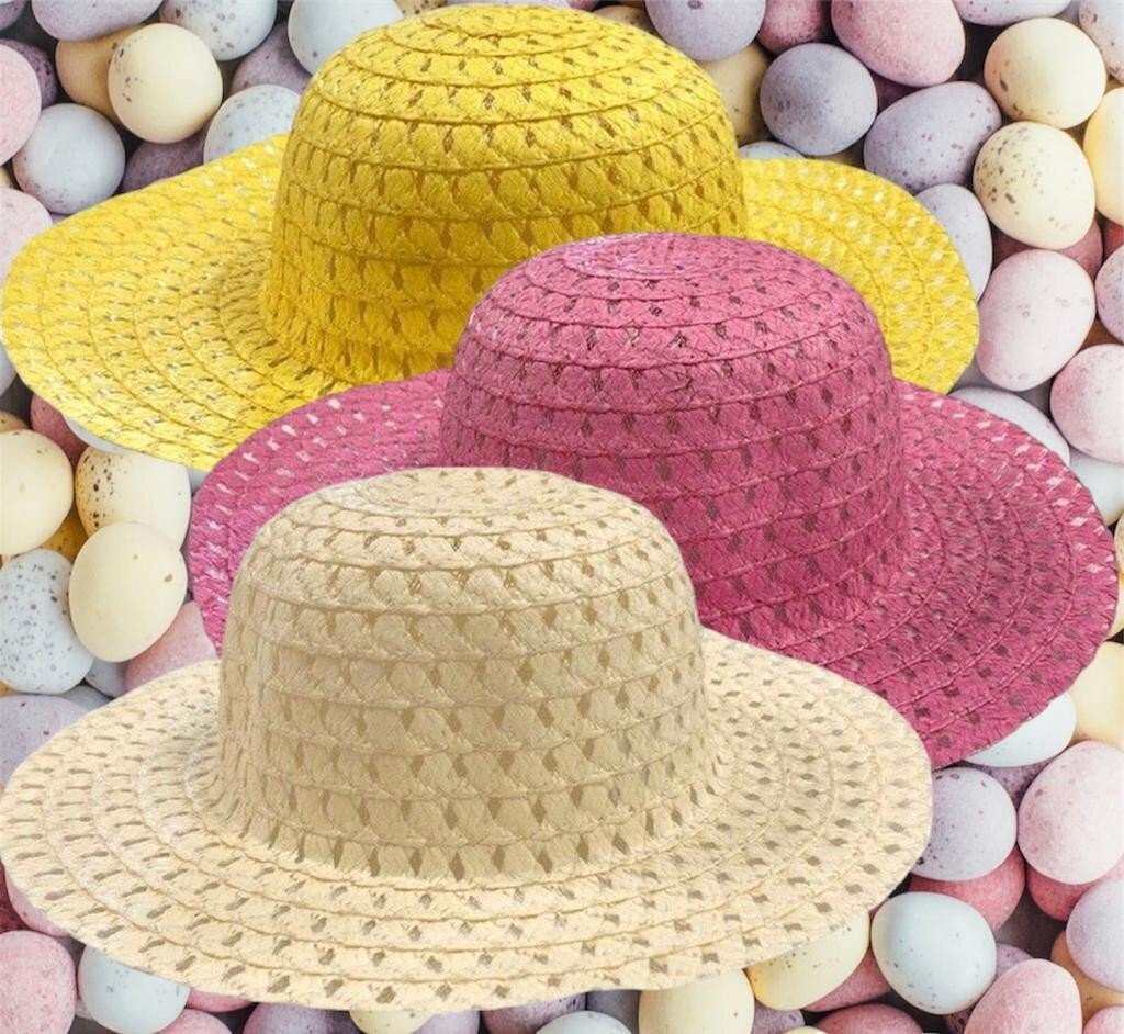 3Pcs Easter Bonnet Boys Girls Cowboy Style Hat To Decorate For Childrens Parades