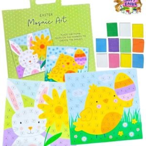 Make your Own 2 Easter Mosaics – Decorate Your Own Easter Bunny Chick Craft Kit