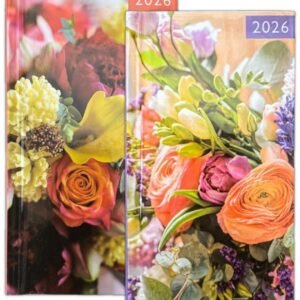 2026 Slim Week To View Diary Floral Hardback Pocket Journal Office Planner GC