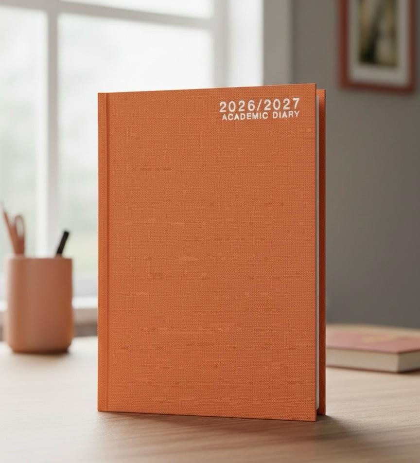 2026-2027 Academic A4 Day to Page Diary School Year Hardback Student Teacher UK