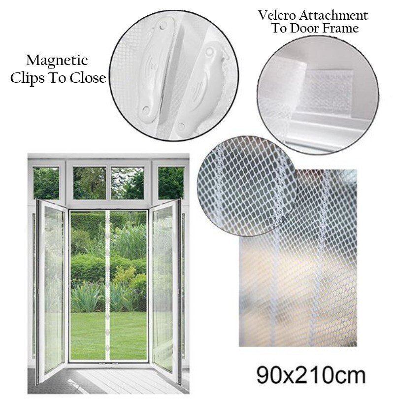 Magic Curtain Door Mesh Magnetic Fastening Mosquito Fly Bug Insect Net Screen