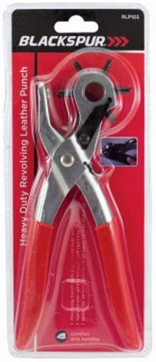 REVOLVING LEATHER PUNCH RIVET PLIER 6 SIZES DIY BELT EYELET PUNCHER 6 HOLE CUT