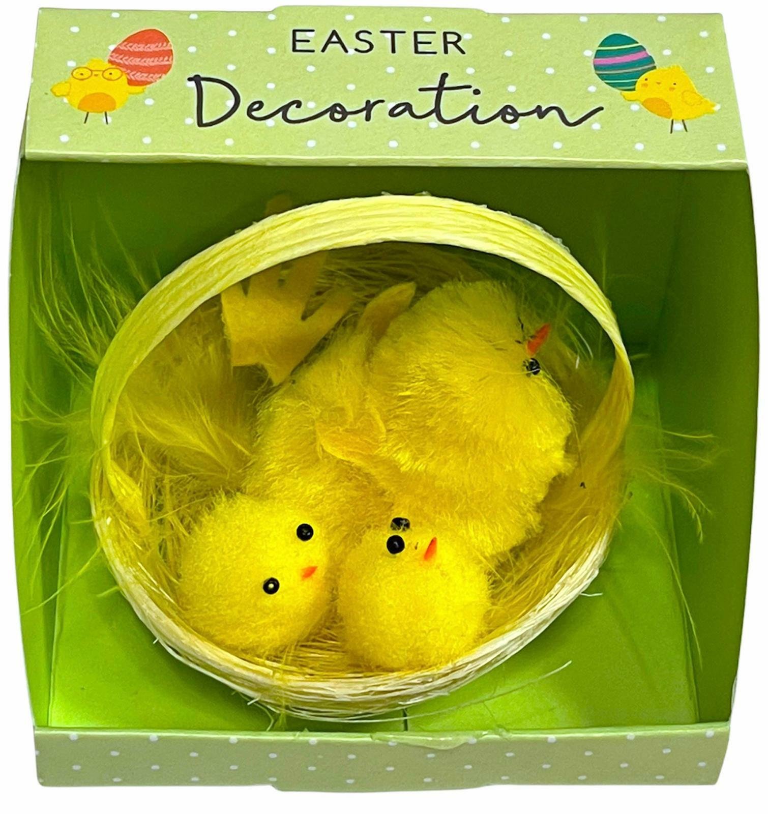 4 Pack Easter Egg Mini Nest Decoration Hatching Chicks Eggs Easter Decor 7 x 7cm