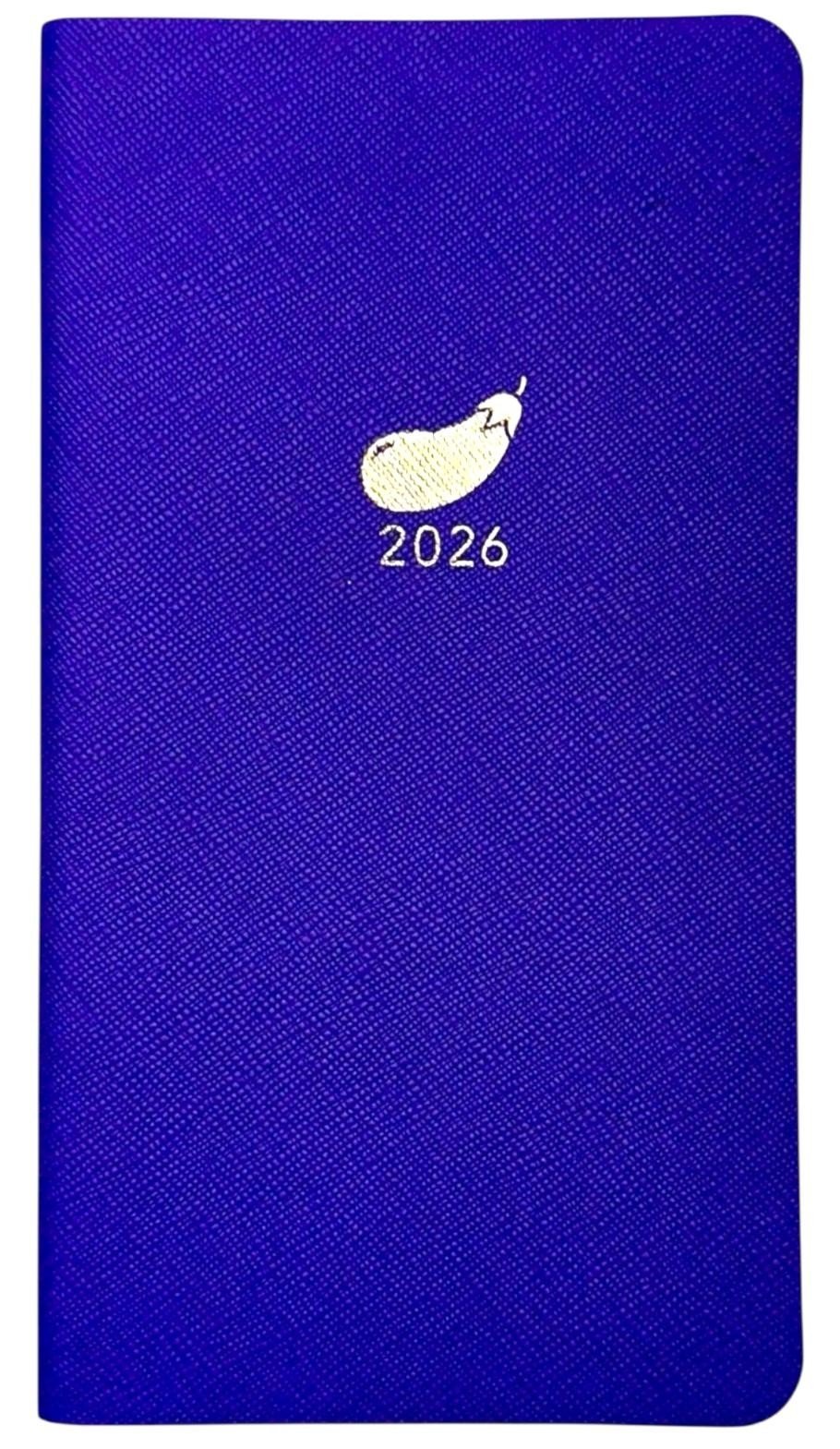 2026 Diary SLIM Week to View Gold Foil Emblem Full Year Planner Pocket Diary