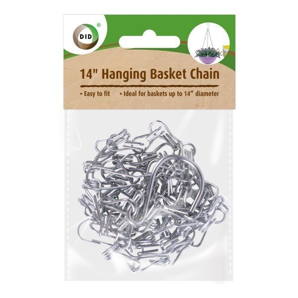 14" Garden Hanging Basket Spare Chains Replacement Hanger 3 Points Metal Chain