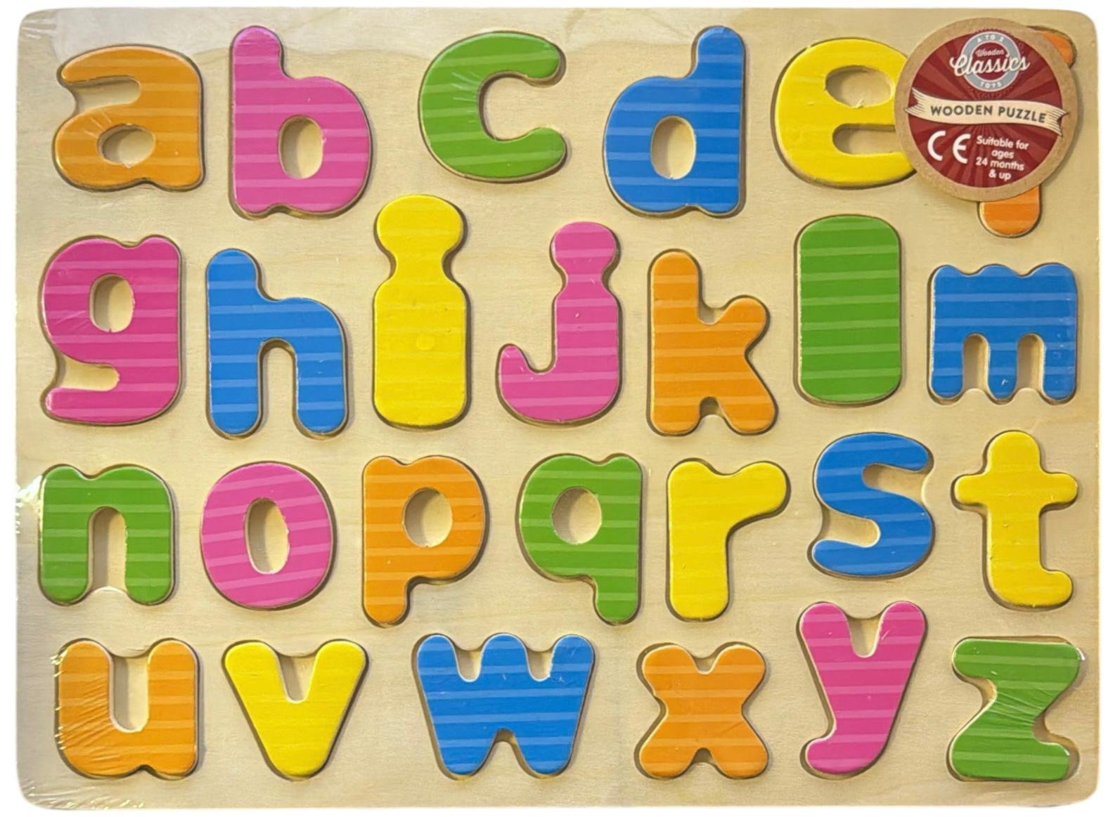 Wooden Puzzle Baby Kids Toddler Jigsaw Alphabet Letters Animal DIY Learning Toys