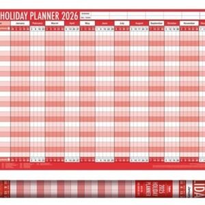 2026 Year A1 Large Laminated Wall Holiday Planner Calendar Dry Wipe Pen Sticker