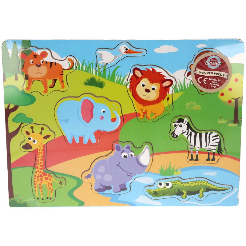 Wooden Puzzle Baby Kids Toddler Jigsaw Alphabet Letters Animal DIY Learning Toys