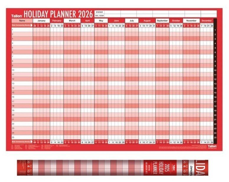 2026 Year A1 Large Laminated Wall Holiday Planner Calendar Dry Wipe Pen Sticker