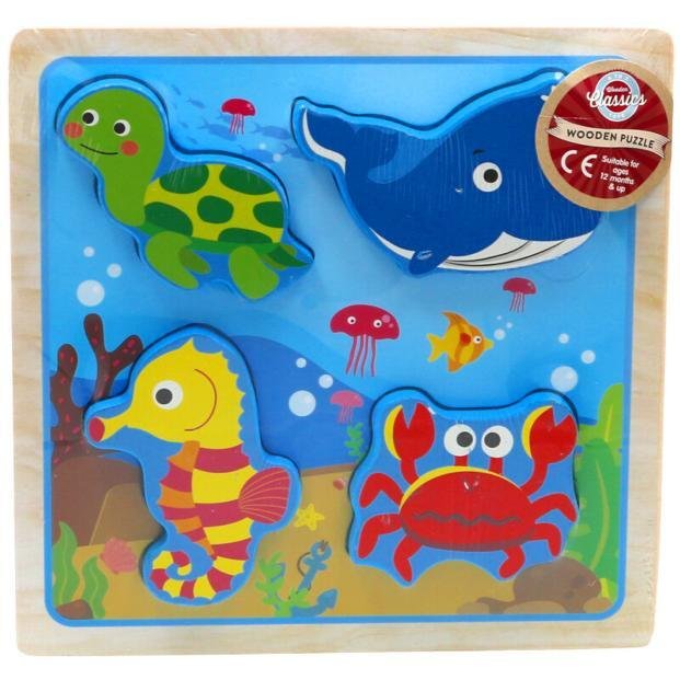 Wooden Puzzle Baby Kids Toddler Jigsaw Alphabet Letters Animal DIY Learning Toys