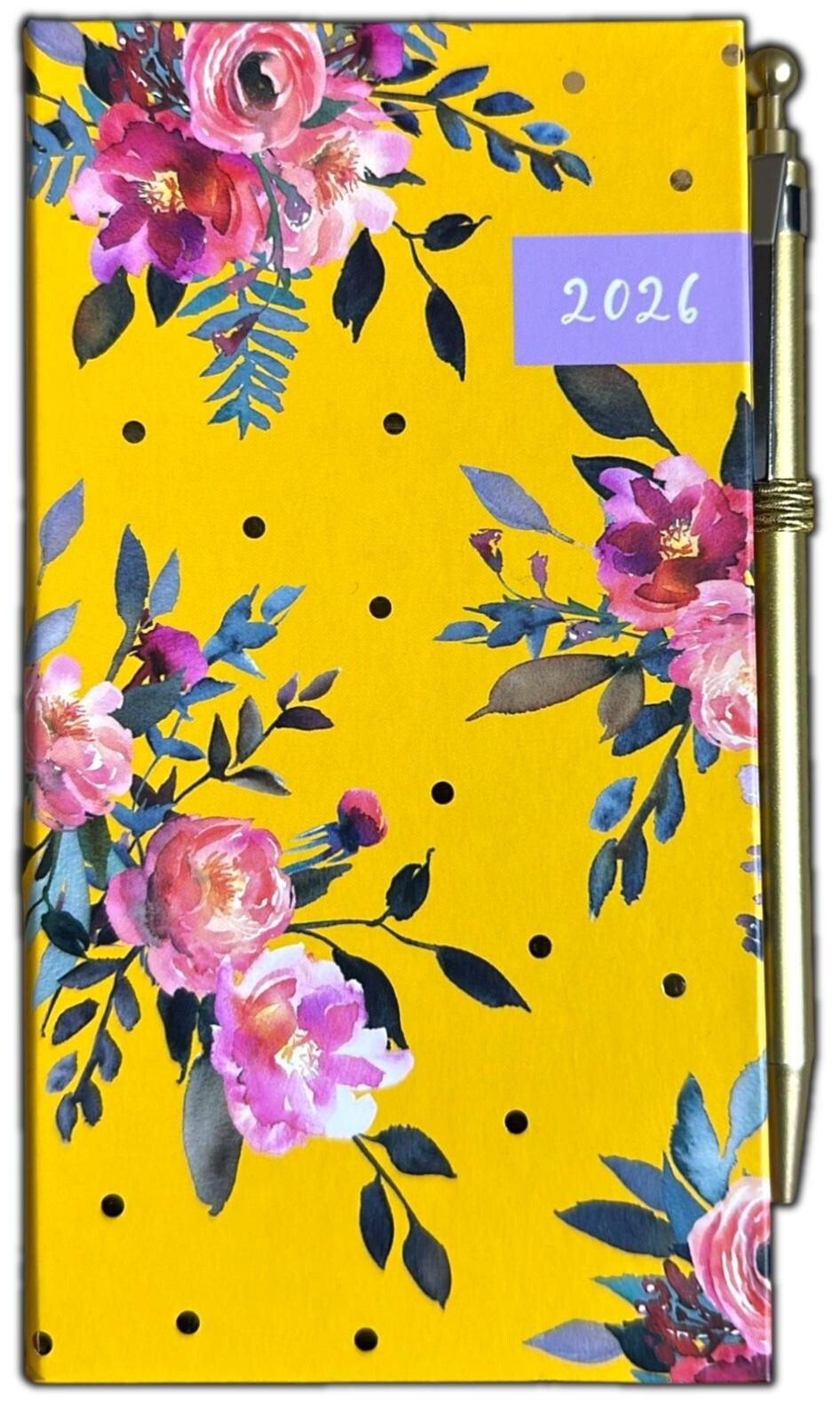 2026 DIARY SLIM LINE WEEK TO VIEW BUTTERFLY FLORAL WITH PEN FASHION DIARY GIFT