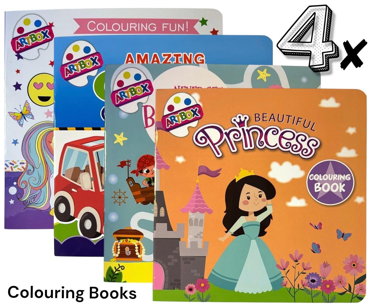 4 Pck My First Colouring Book - Boys Girls Fun Kids Activity Early Learning Book