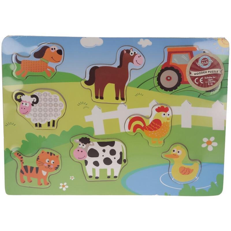 Wooden Puzzle Baby Kids Toddler Jigsaw Alphabet Letters Animal DIY Learning Toys