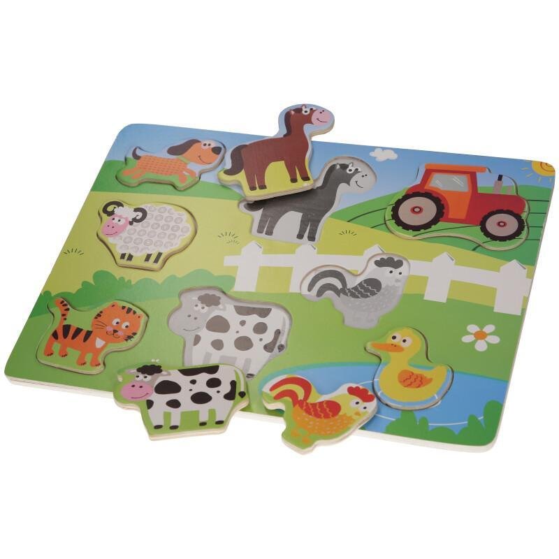 Wooden Puzzle Baby Kids Toddler Jigsaw Alphabet Letters Animal DIY Learning Toys