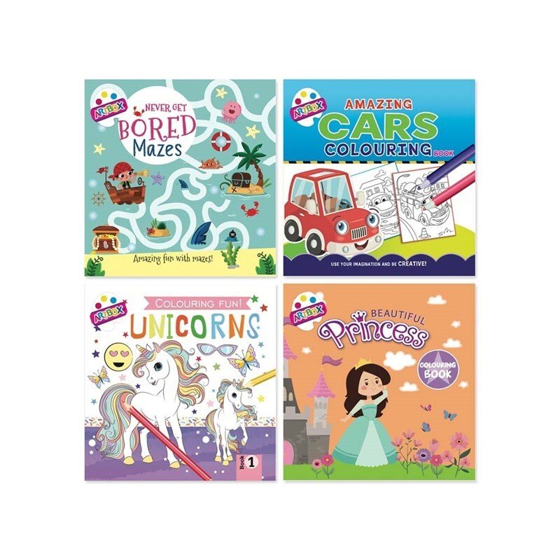 4 Pck My First Colouring Book - Boys Girls Fun Kids Activity Early Learning Book
