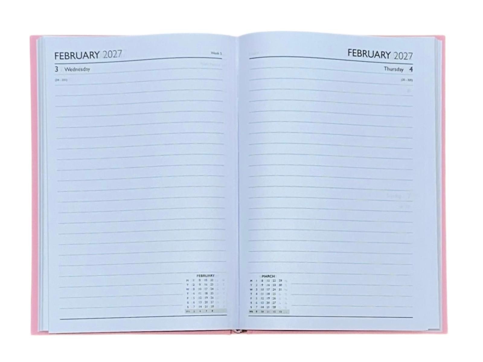 2026-2027 Academic A4 Day to Page Diary School Year Hardback Student Teacher UK