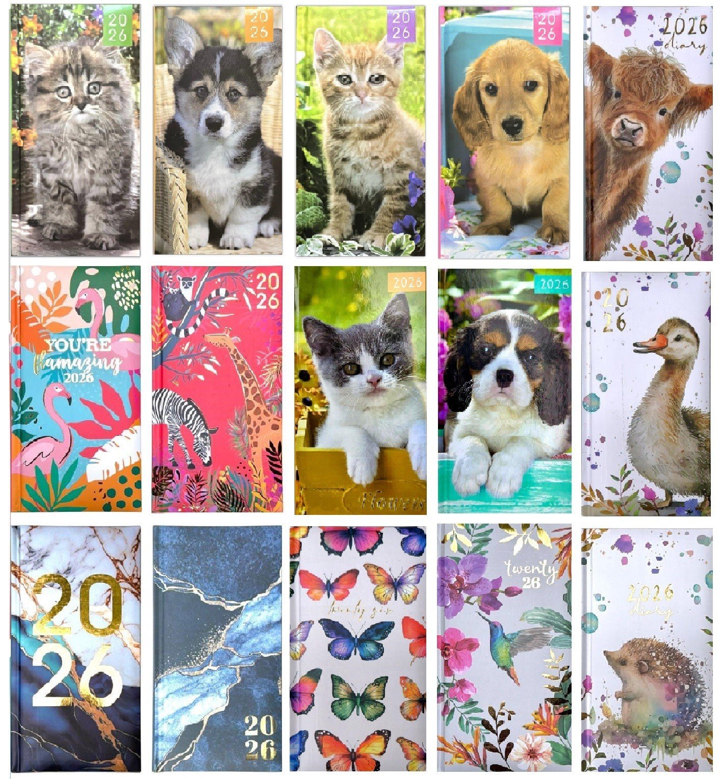 2026 Diary Slim Size Week to View 2026 Diaries Full Year SLIM Planner Organiser