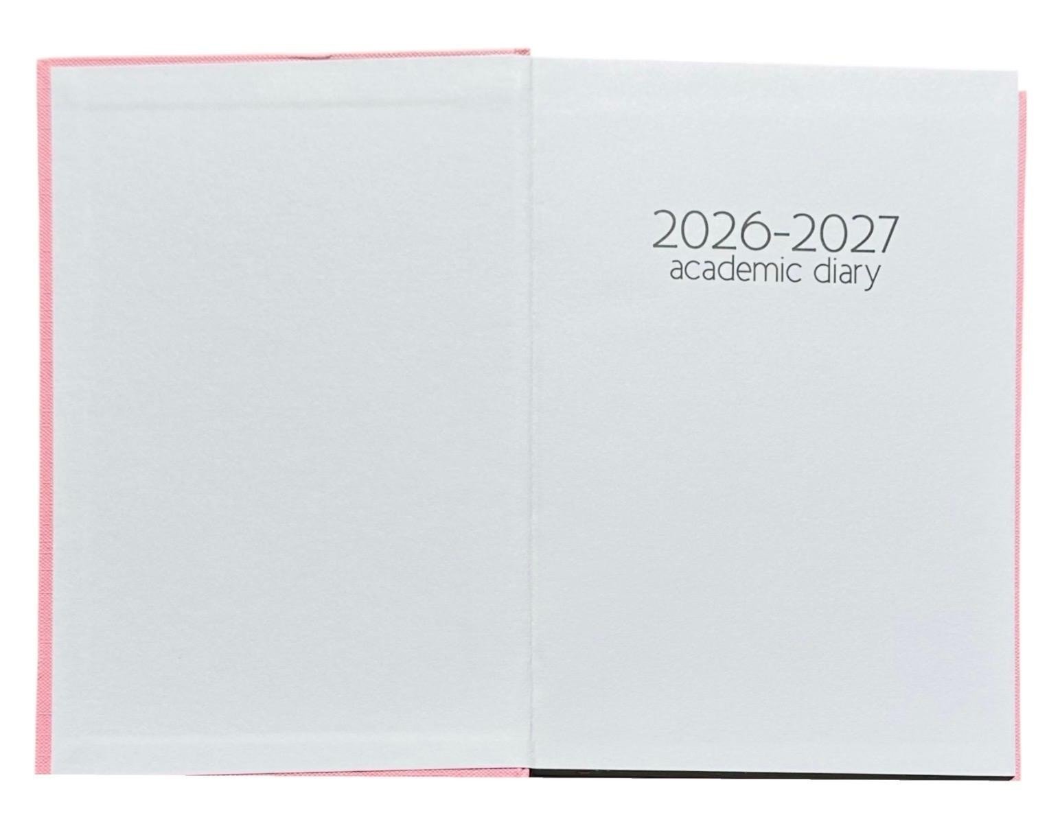 2026-2027 Academic A4 Day to Page Diary School Year Hardback Student Teacher UK