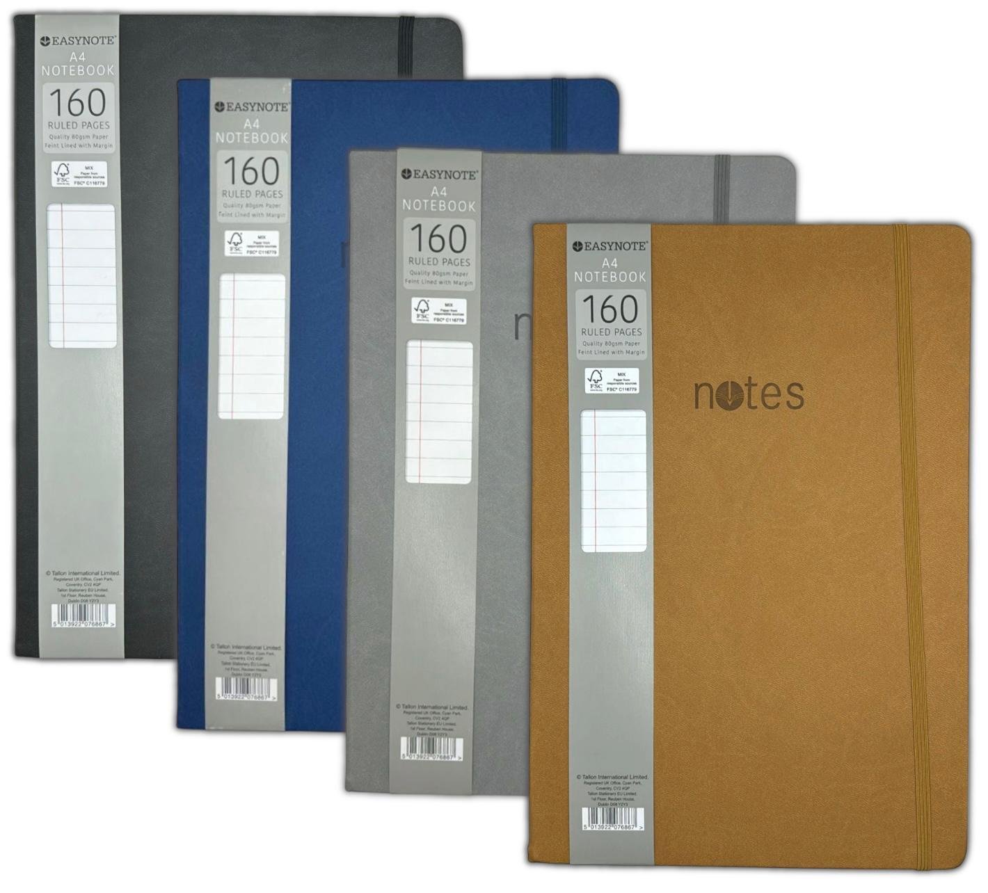 A4 Hardback Lined Notepad Notebook Premium Notes Journal Diary School Home
