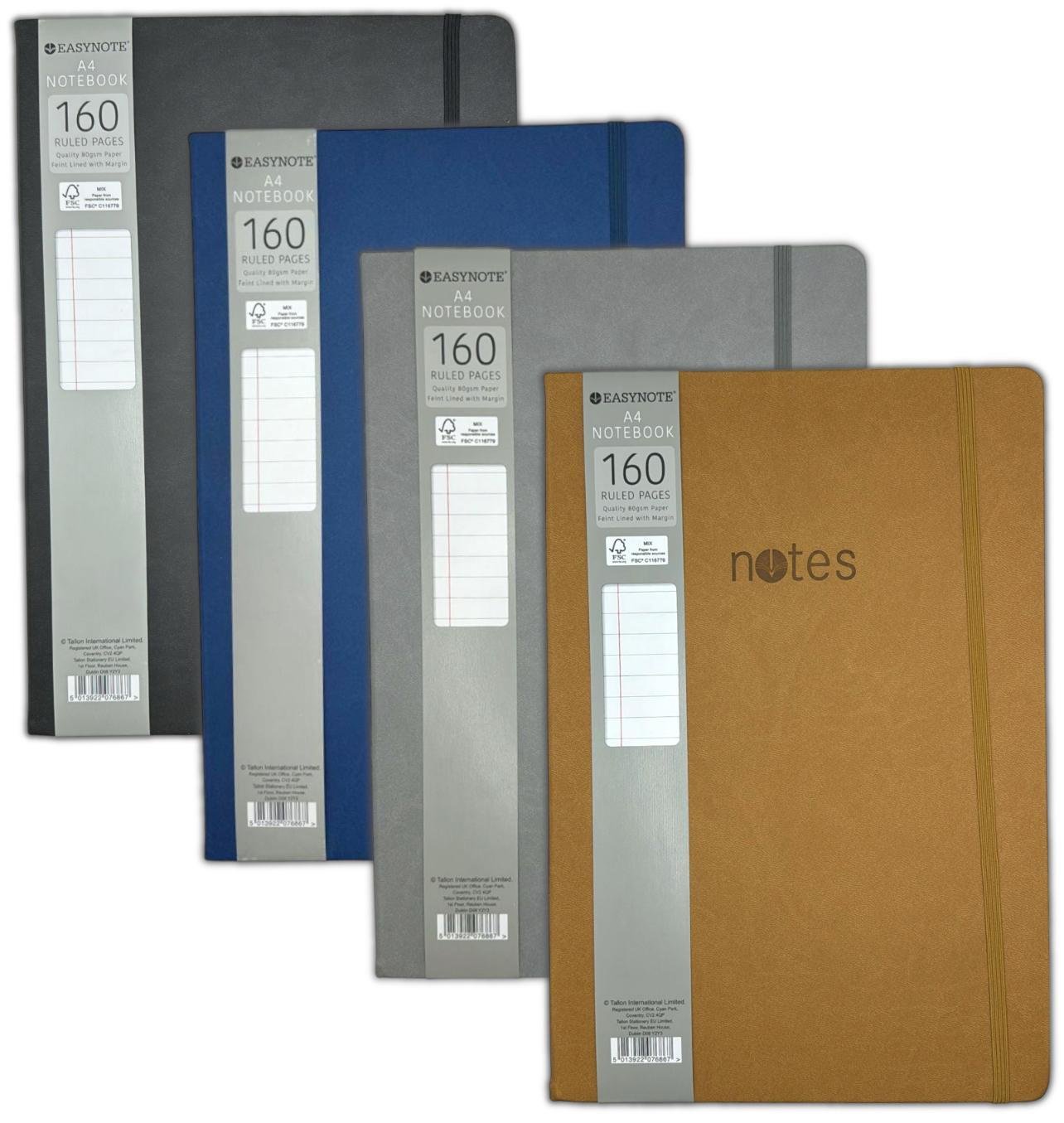 A4 Hardback Lined Notepad Notebook Premium Notes Journal Diary School Home