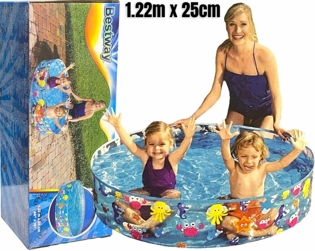 Kids Safari Outdoor Swimming Paddling Pool Quick & Easy Set Up Garden Summer Fun