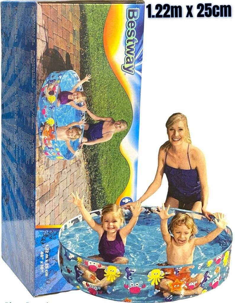 Kids Safari Outdoor Swimming Paddling Pool Quick & Easy Set Up Garden Summer Fun