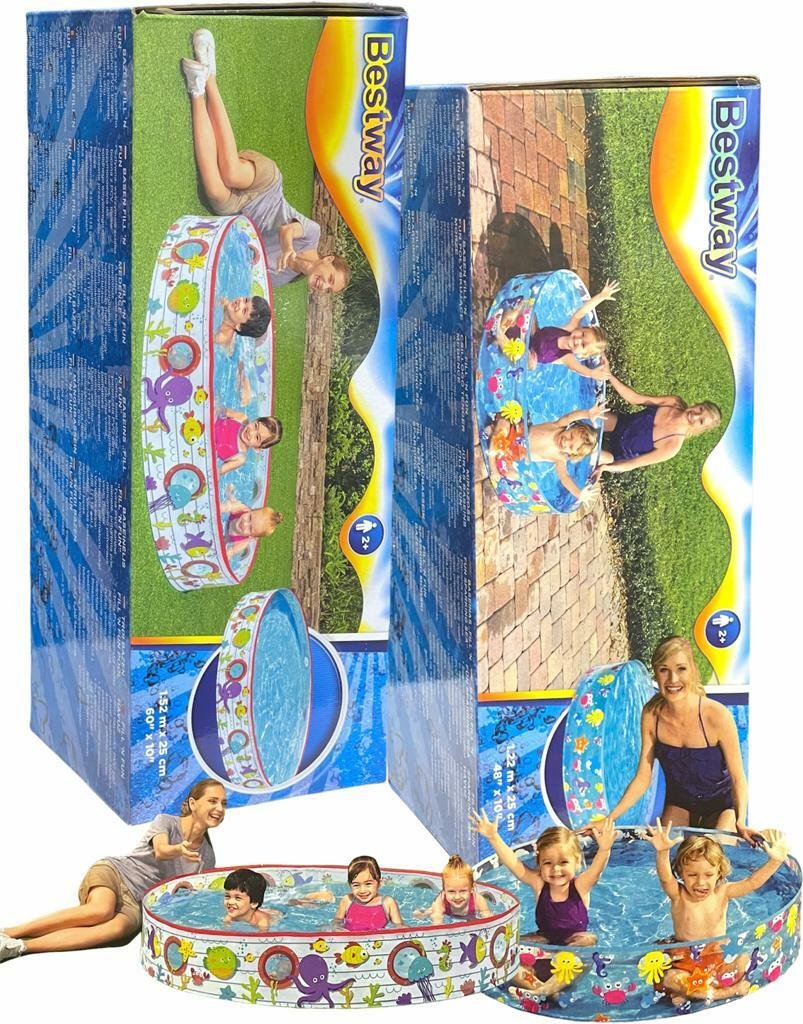 Kids Safari Outdoor Swimming Paddling Pool Quick & Easy Set Up Garden Summer Fun
