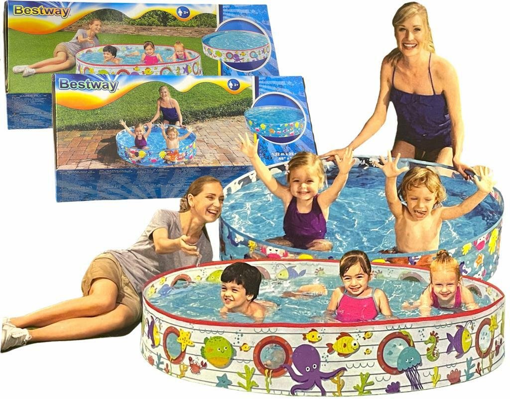 Kids Safari Outdoor Swimming Paddling Pool Quick & Easy Set Up Garden Summer Fun
