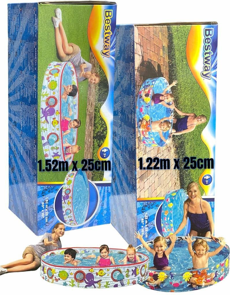 Kids Safari Outdoor Swimming Paddling Pool Quick & Easy Set Up Garden Summer Fun