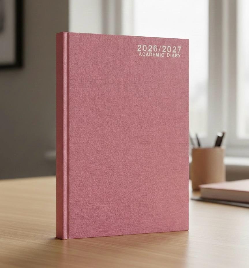 2026-2027 Academic A4 Day to Page Diary School Year Hardback Student Teacher UK