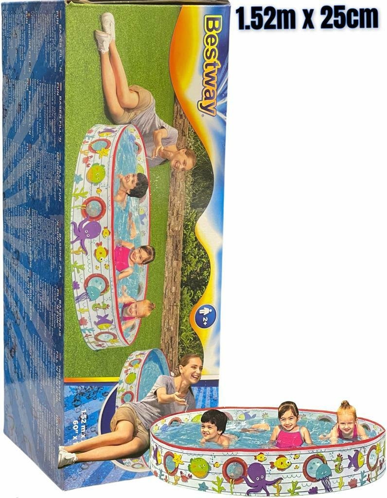 Kids Safari Outdoor Swimming Paddling Pool Quick & Easy Set Up Garden Summer Fun