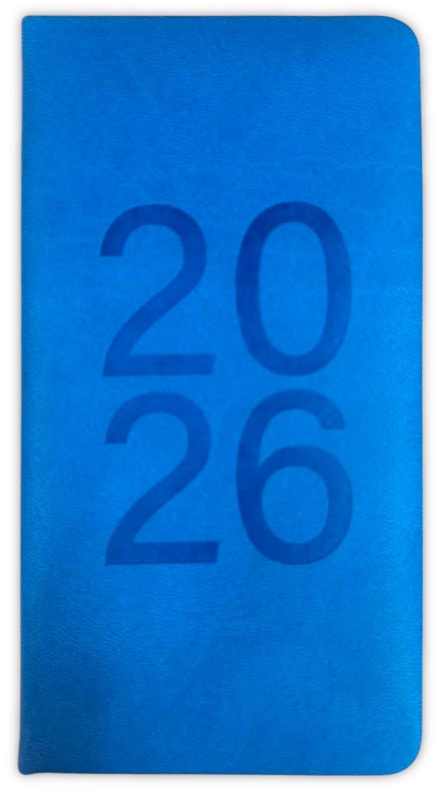 2026 Diary Slim Week To View Embossed PU Bright Colours Dates Full Year Planner