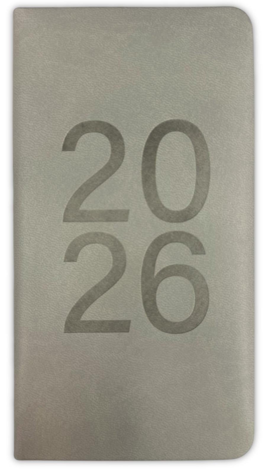 2026 Diary Slim Week To View Embossed PU Bright Colours Dates Full Year Planner