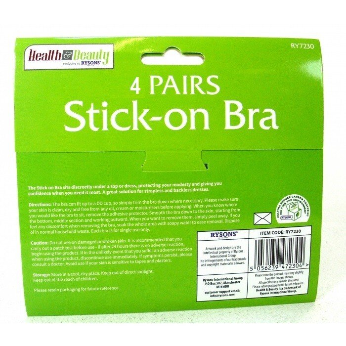 4pc Strapless Stick On Bra Backless Self Adhesive Invisible Push Up Dresses Tops