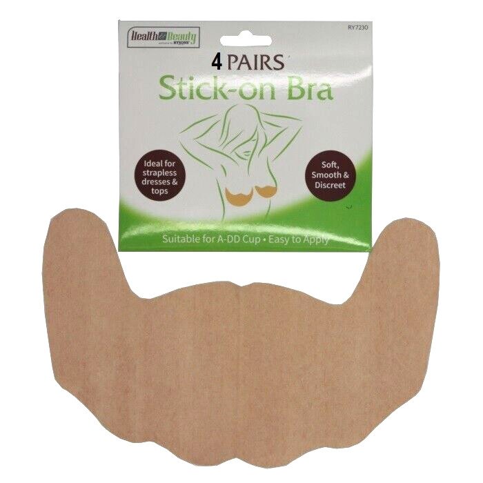 4pc Strapless Stick On Bra Backless Self Adhesive Invisible Push Up Dresses Tops