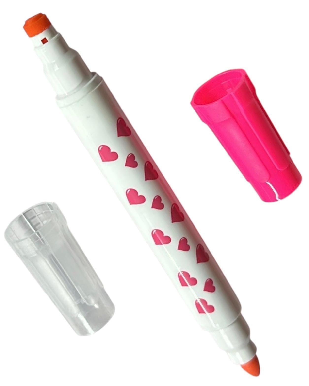 5 Double Ended Stamper Marker Pens Fibre Tips Stamps Colouring Felt Tips