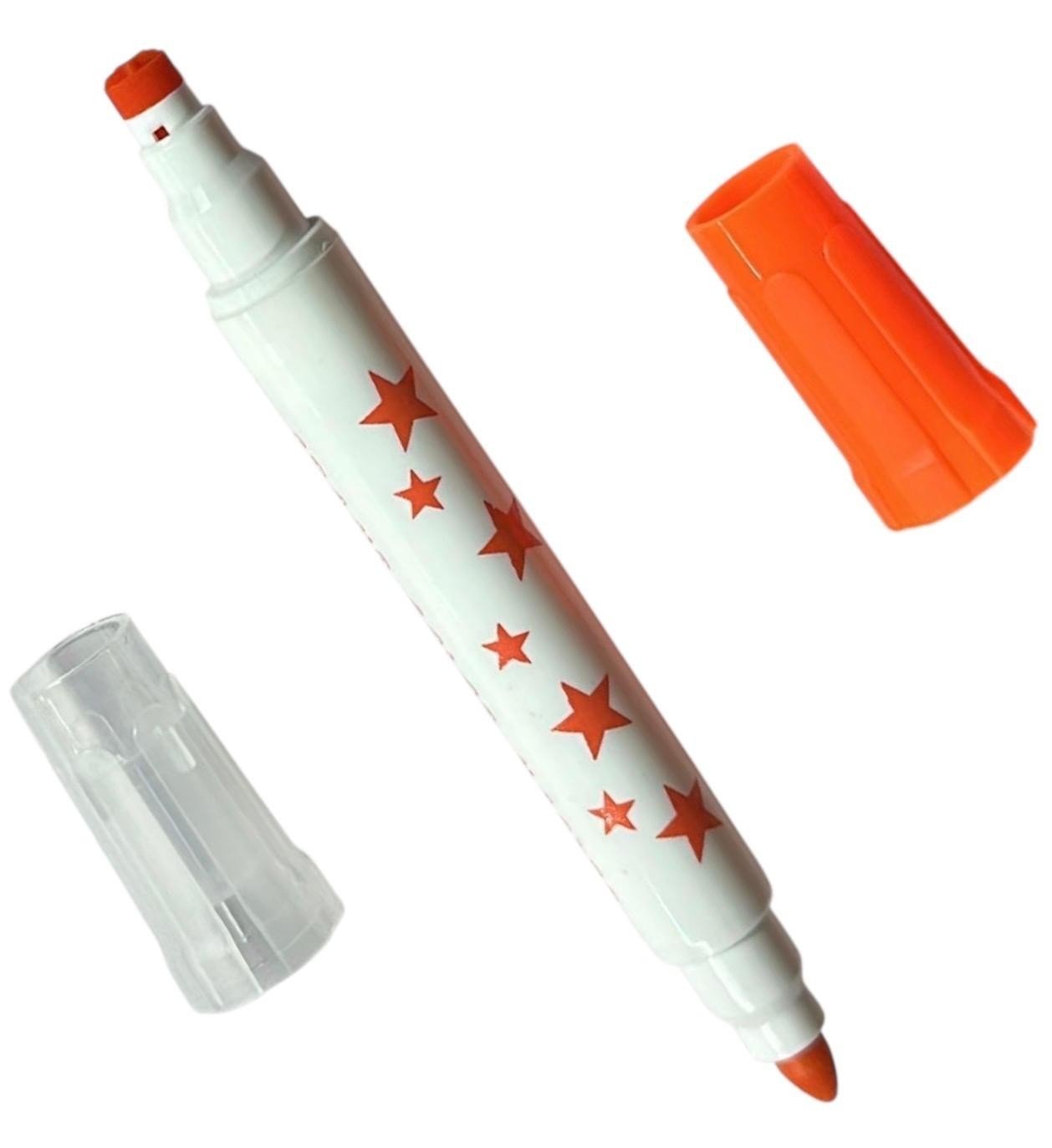 5 Double Ended Stamper Marker Pens Fibre Tips Stamps Colouring Felt Tips