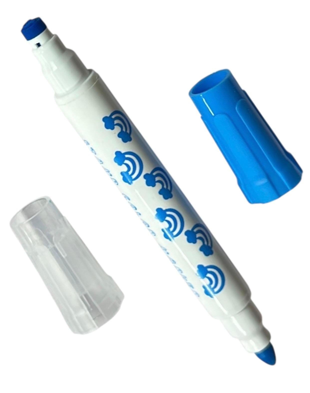 5 Double Ended Stamper Marker Pens Fibre Tips Stamps Colouring Felt Tips