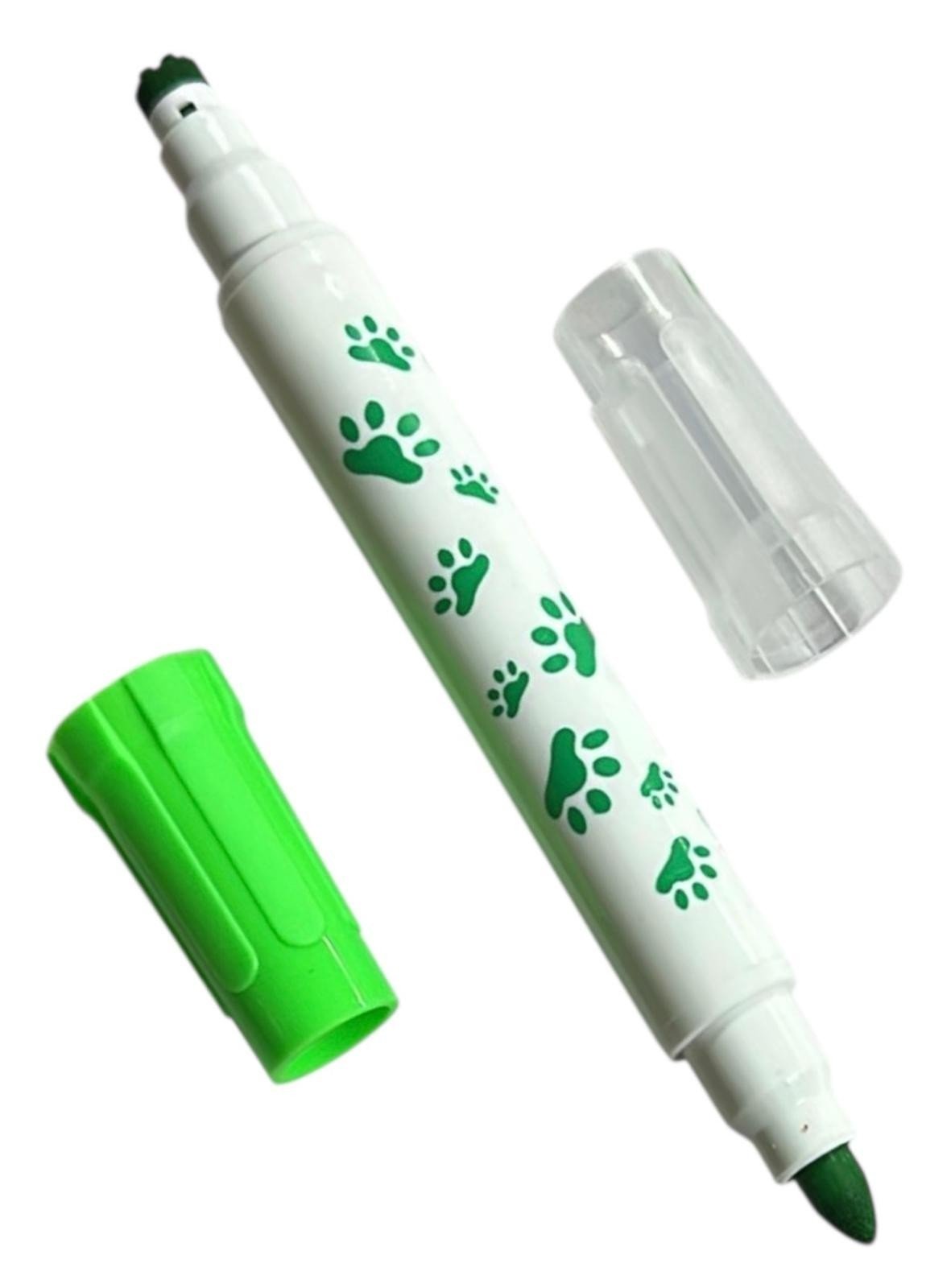 5 Double Ended Stamper Marker Pens Fibre Tips Stamps Colouring Felt Tips
