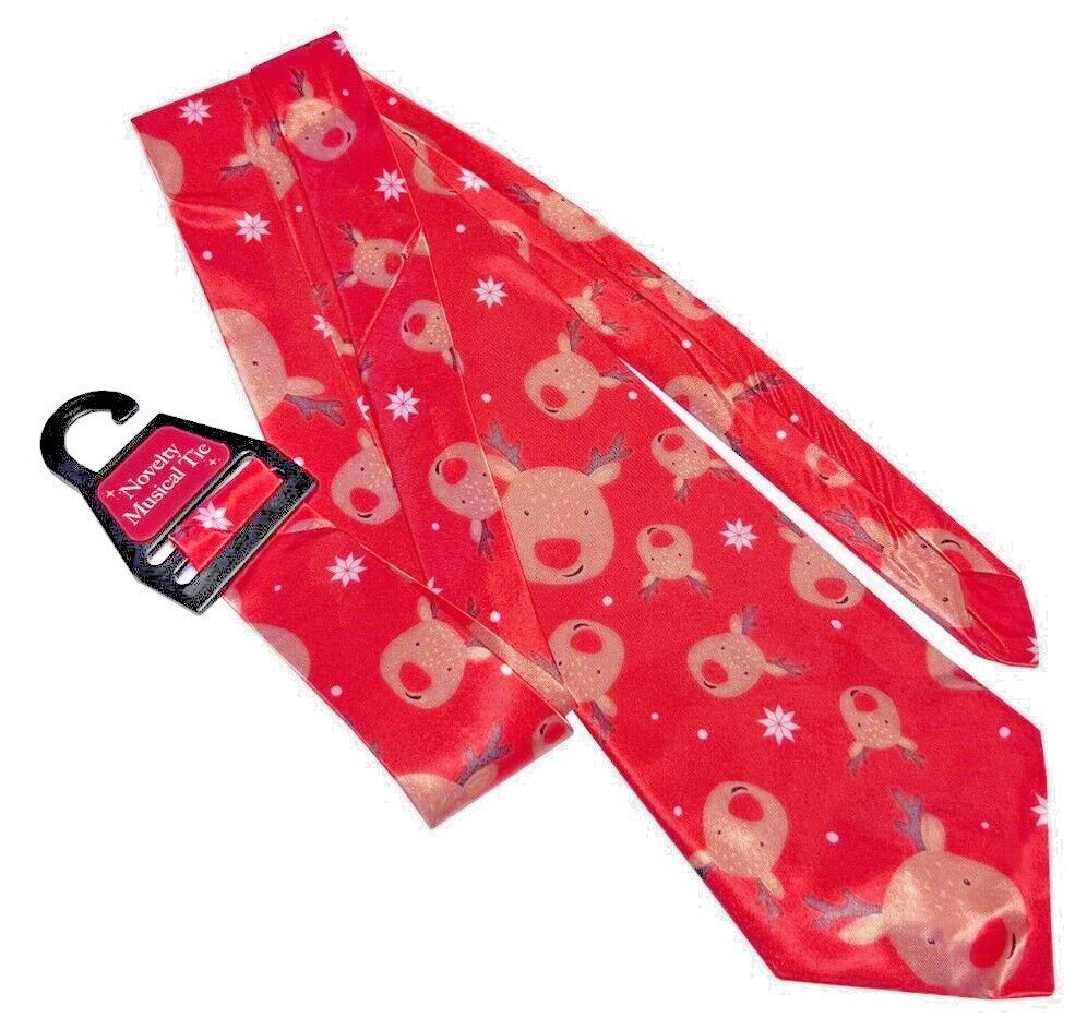Musical (Jingle Bell) Christmas Ties Mens Novelty Gift Secret Santa Xmas Tie NEW