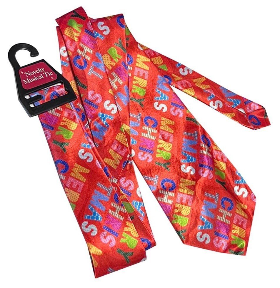 Musical (Jingle Bell) Christmas Ties Mens Novelty Gift Secret Santa Xmas Tie NEW
