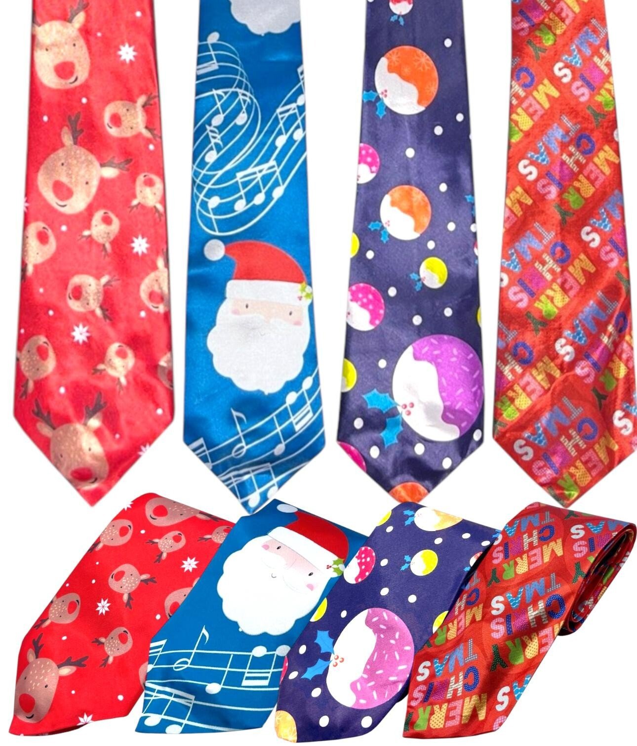 Musical (Jingle Bell) Christmas Ties Mens Novelty Gift Secret Santa Xmas Tie NEW
