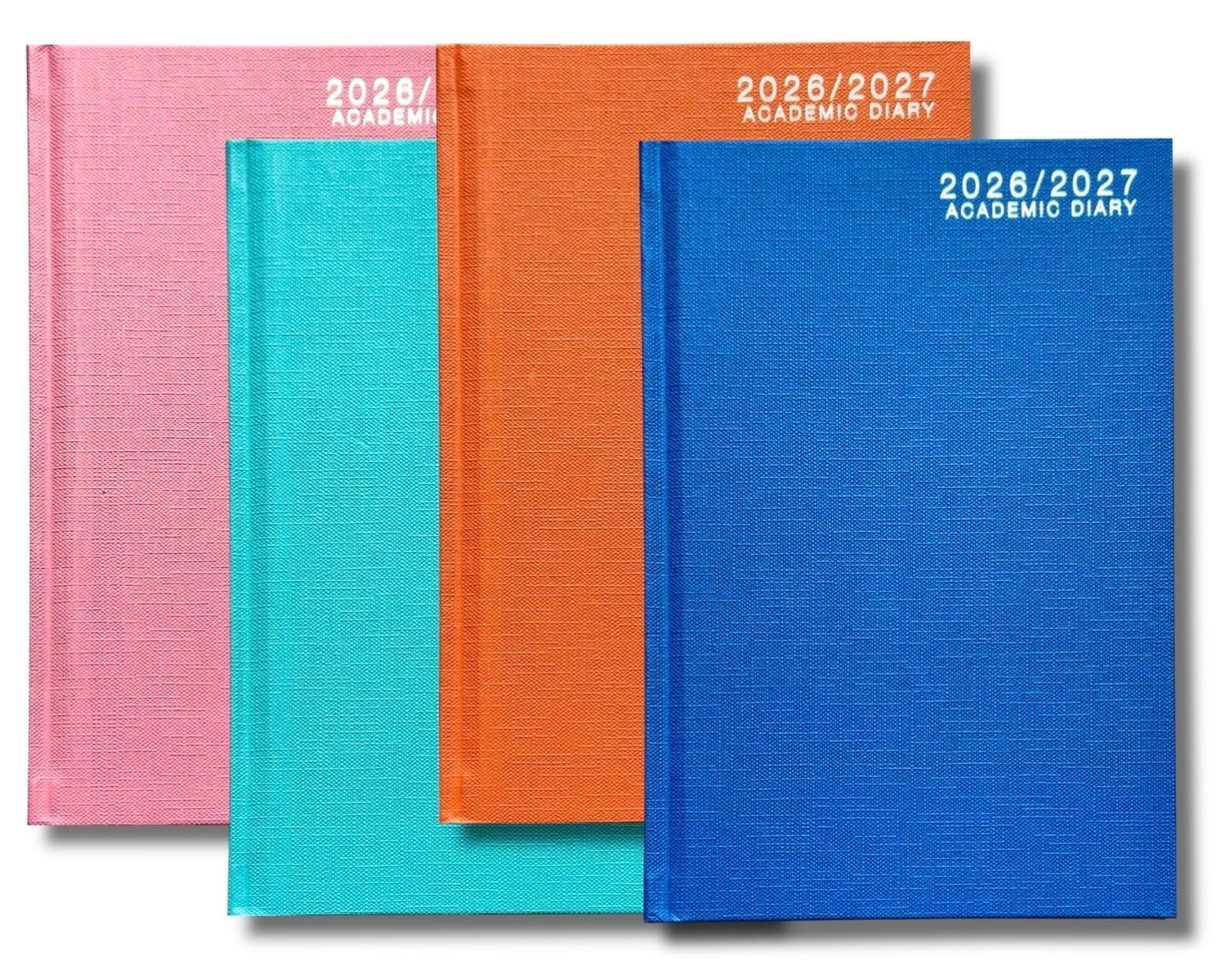 2026-2027 Academic A4 Day to Page Diary School Year Hardback Student Teacher UK