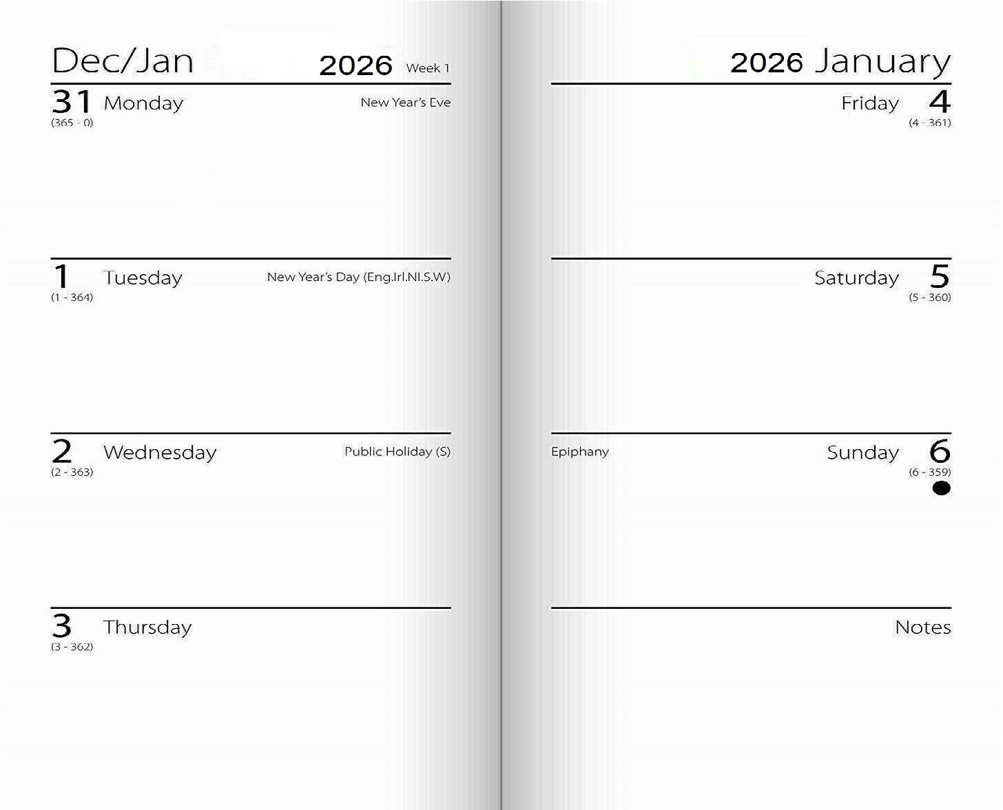 2026 Pocket Diary Week To View Full Year Cute Fabric Tartan Notes Dates Calendar
