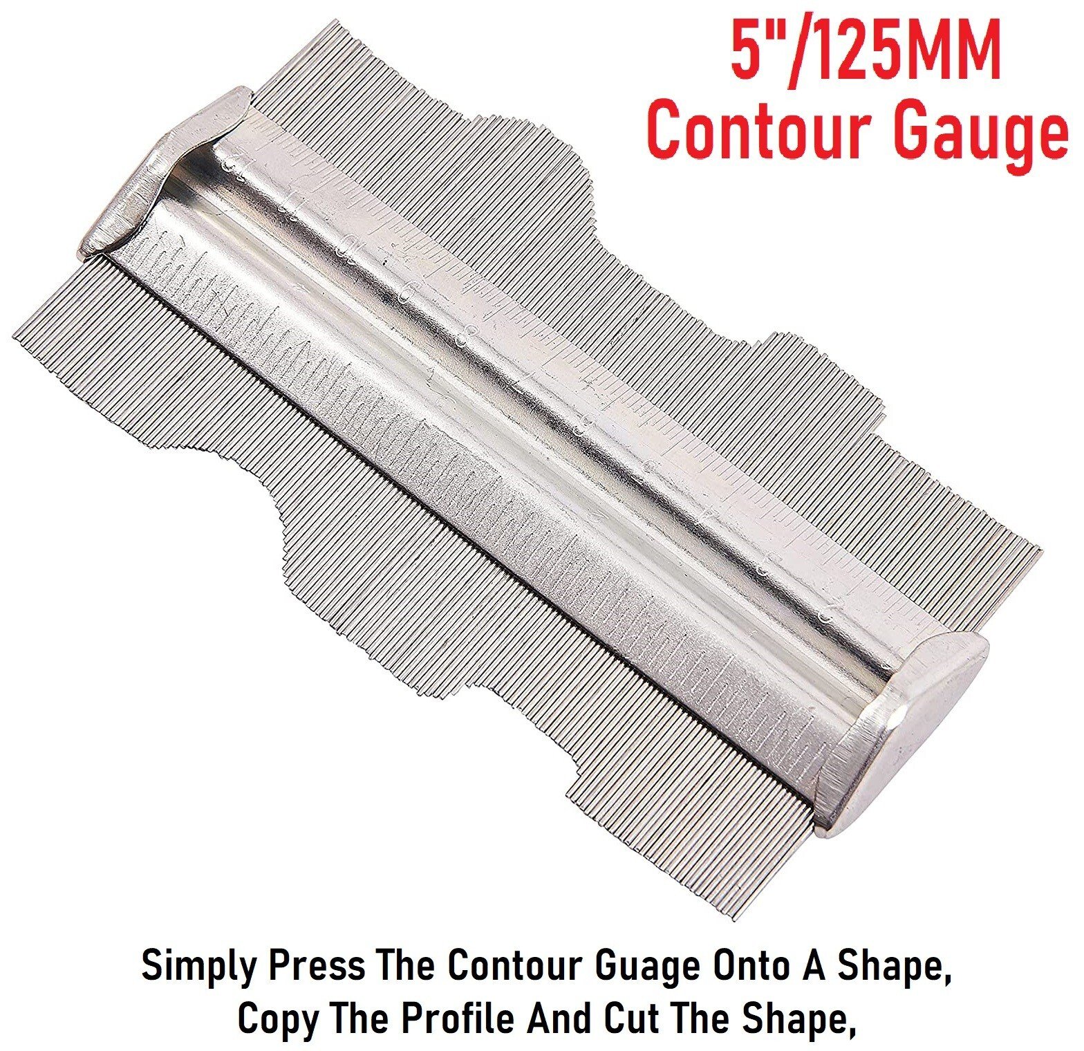 Metal Profile Gauge High Accuracy 5" / 125mm Flooring & Tiling Contour Gauge NEW