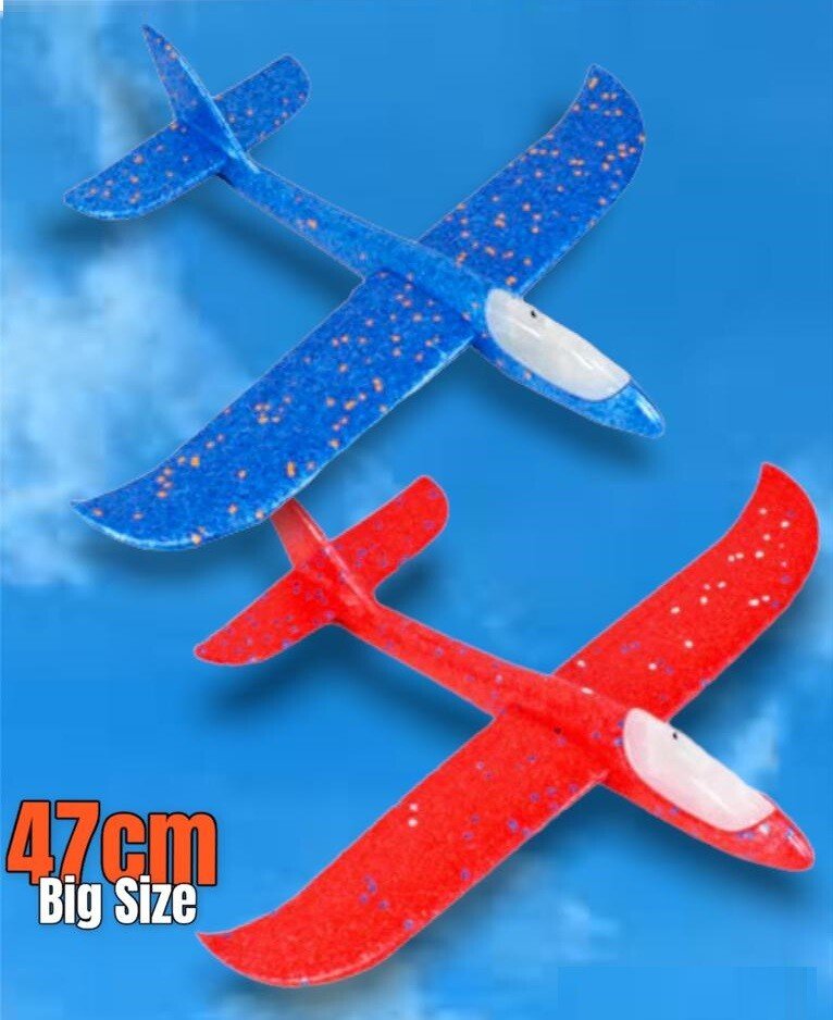 2x Plane Kids Gift Foam Glider Fly Aeromodelo Foam Aeroplane Hand Throw Airplane