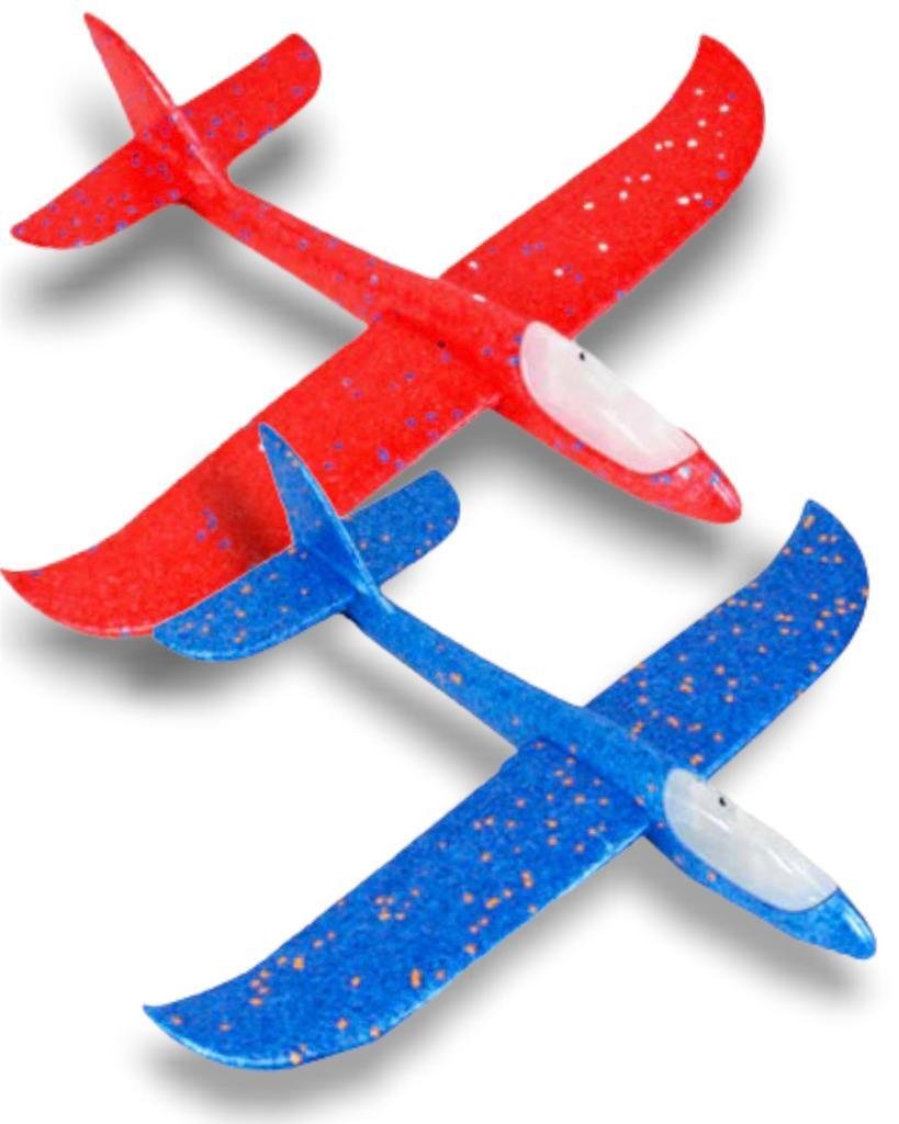 2x Plane Kids Gift Foam Glider Fly Aeromodelo Foam Aeroplane Hand Throw Airplane