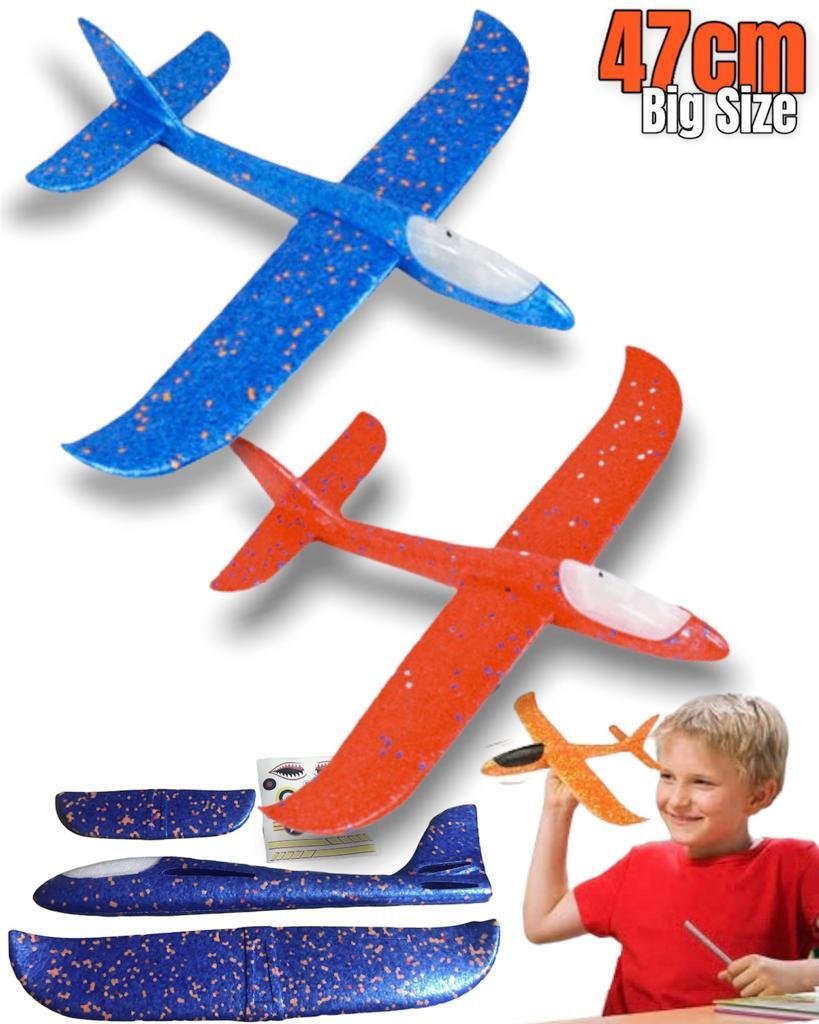 2x Plane Kids Gift Foam Glider Fly Aeromodelo Foam Aeroplane Hand Throw Airplane